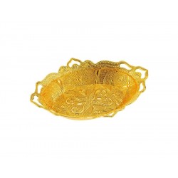 Gold Colour Decorative  Sugar And Snack Bowl