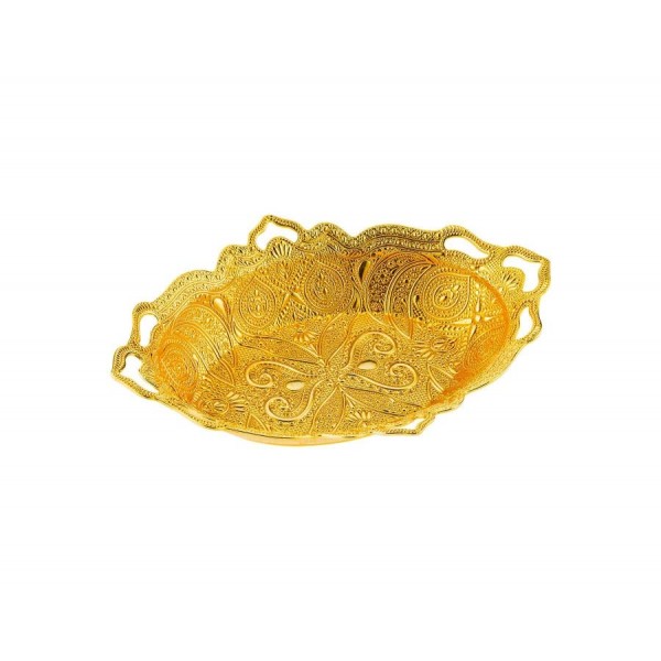 Gold Colour Decorative  Sugar And Snack Bowl