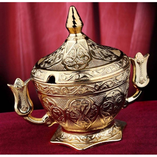 Gold Colour Decorative  Sugar Bowl
