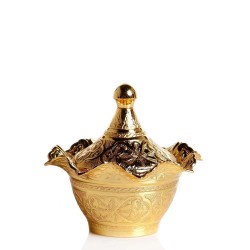 Gold Colour Plated Small Decorative Sugar bowl