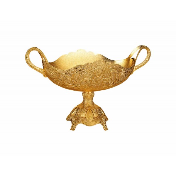 Large Gold Plated Chocolate Snack Bowl