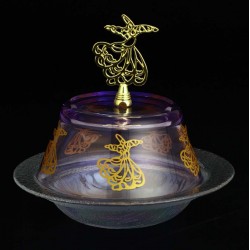 Ottoman - Turkish Style Sugar Serving Bowl With Whirling Dervish