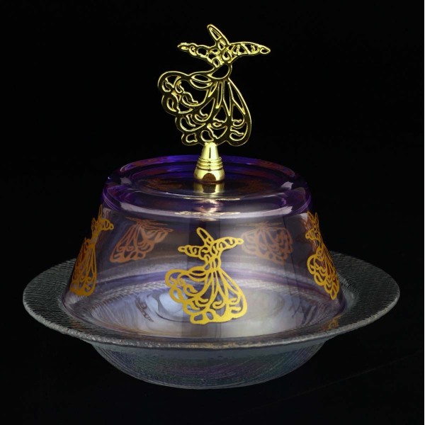 Ottoman - Turkish Style Sugar Serving Bowl With Whirling Dervish