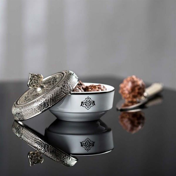 Silver Plated Porcelain Sugar Bowl