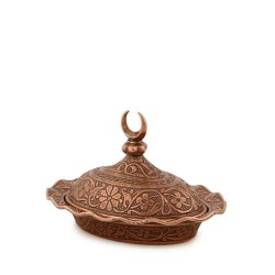 Small Copper Decorative  Metal Sugar and Delight  Bowl