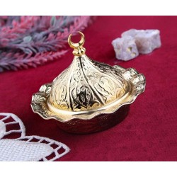 Small Decorative Metal Sugar and Delight  Bowl