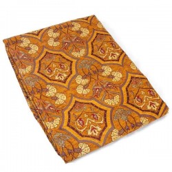 Authentic Brown Color Floral Design Table Cloth