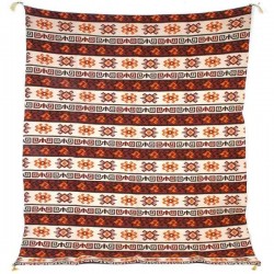 Authentic Brown Turkish Oushak Kilim Table Cloth