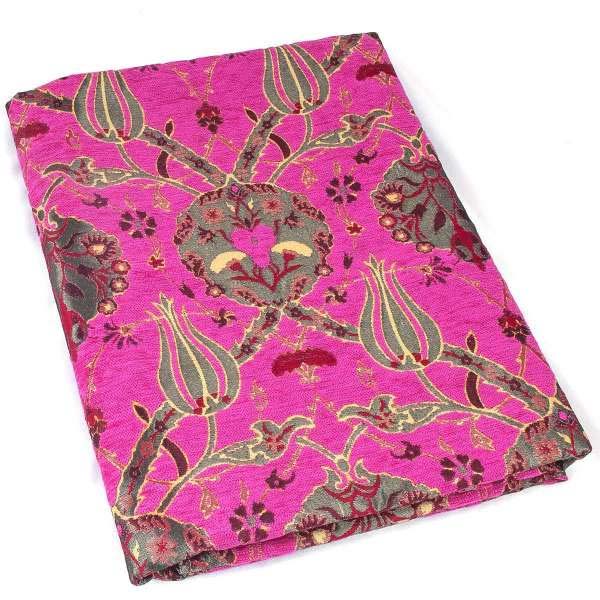 Authentic Pink Color Tulip Design Table Cloth