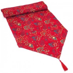 Ottoman Red Turkish Table Runner Floral Design