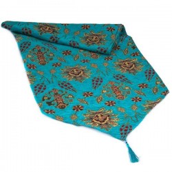 Turquoise Color Middle Eastern Turkish Table Runner