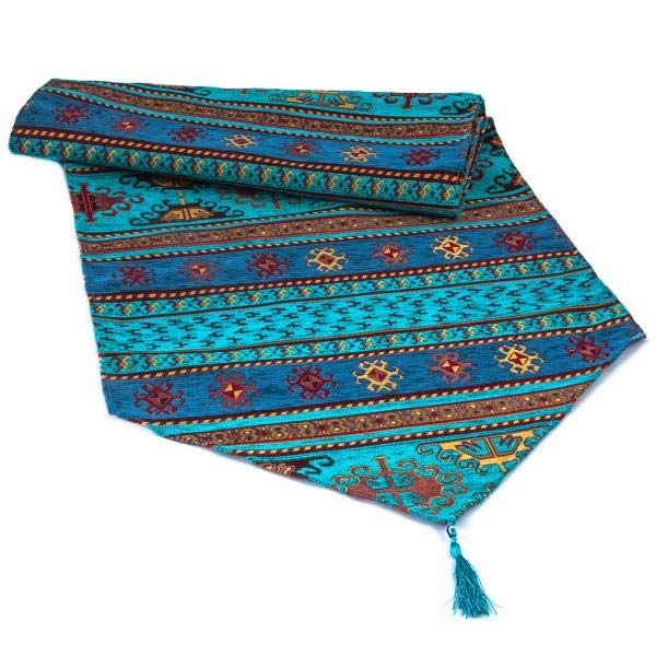 Turquoise Color Ottoman Turkish Table Runner