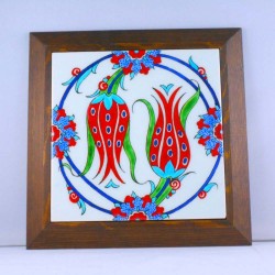 Tulip Design Ceramic Hand Painted Decorative Frame