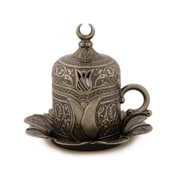 Antique Style Turkish Coffee Cup Tulip Design