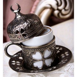 Antique Turkish-Espresso Coffee Cup Clover Design