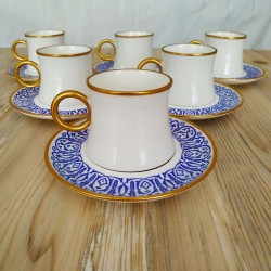 Blue Porcelain Turkish Coffee - Espresso Set