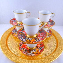 Bohemia Crystal Colorful Medium Size Espresso Coffee Set