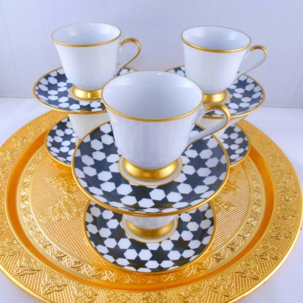 Bohemia Crystal Stars Medium Size Coffee Set