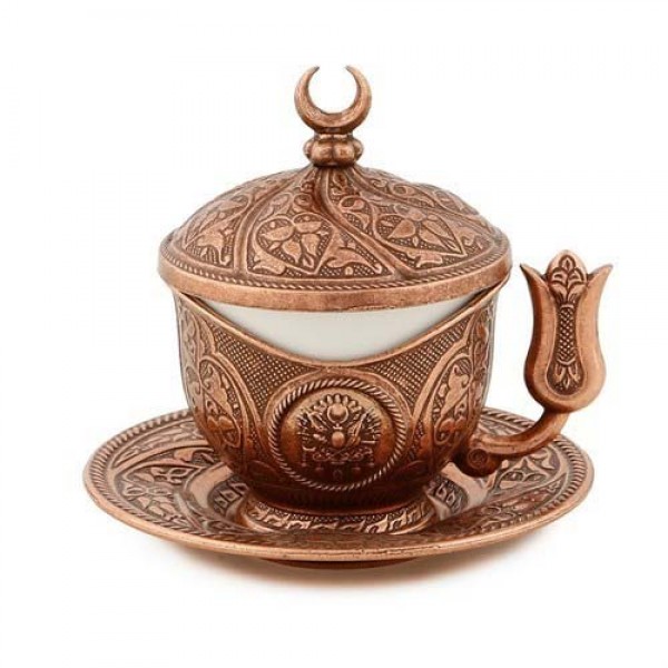 Copper Turkish Coffee Cup Tulip Holder Design
