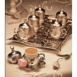 Demitasse Set For Six Person Tulip Design