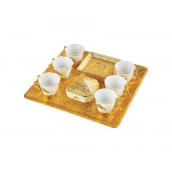 Gold Espresso Turkish Coffee Cups Set