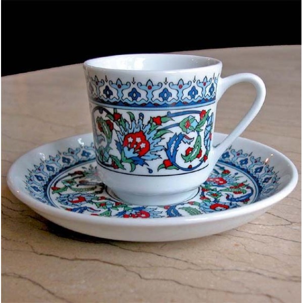 Kutahya Porcelain Topkapi Coffee Set For Six Person Tile  Design