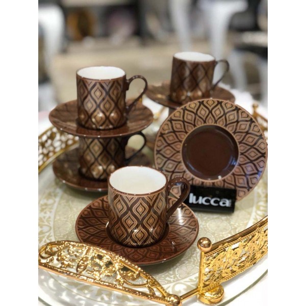 Lucca Porcelain Celinda Coffee Set For Six Person