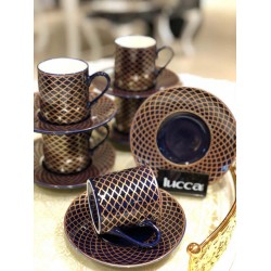 Lucca Porcelain Gloria Coffee Set For Six Person