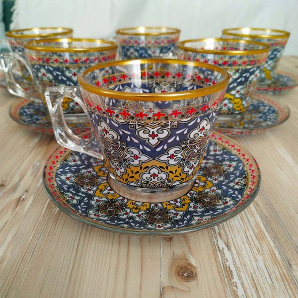 Olympos Coffee Mugs-Tea Glasses For Six Person