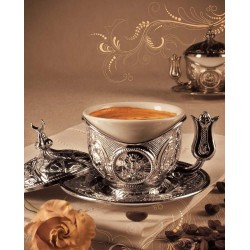 Silver Demitasse Espresso Coffee Cup