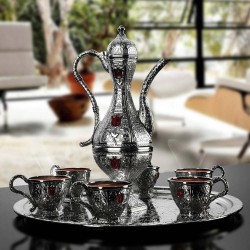 Silver Plated Moroccan Tea Set