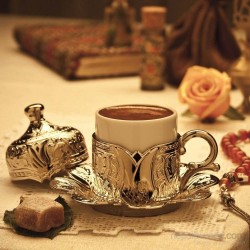 Silver Turkish-Espresso Coffee Cup