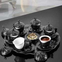 Turkish Coffee Set For Six Person Antique