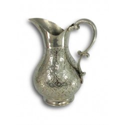Flower Design Hand Hammered Turkish Copper Pitcher
