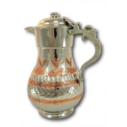 Hand Carved Thick Copper Water Pitcher