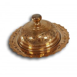 Large Full Handmade Copper Turkish Snack Bowl