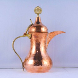 Medium Size Original Copper Hand Hammered Dallah