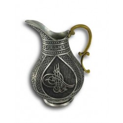 Turkish Thick Copper Pitcher Ottoman Design