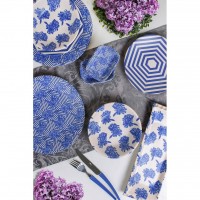 24 Pcs Kobalt Floral Turkish Dinner Set For 6 Person