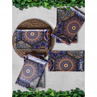 6 Pcs Ethnic Turkish Dinner Service Set For 6 Person