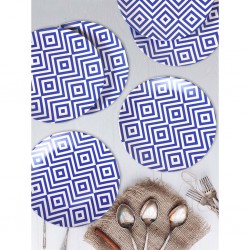 6 Pcs Stoneware Zeusa Blue Dinner Set