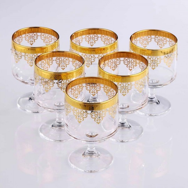 Gold Color Middle Eastern Pudding Cups Set For Six