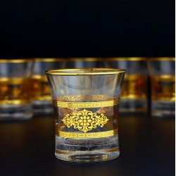 Gold Rimmed Middle Eastern Water Glass Set