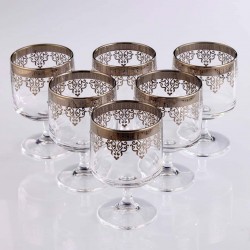 Silver Color Middle Eastern Pudding Cups Set For Six