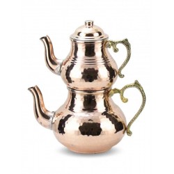 Hand Hammered Classic Design Copper Turkish Tea Pot