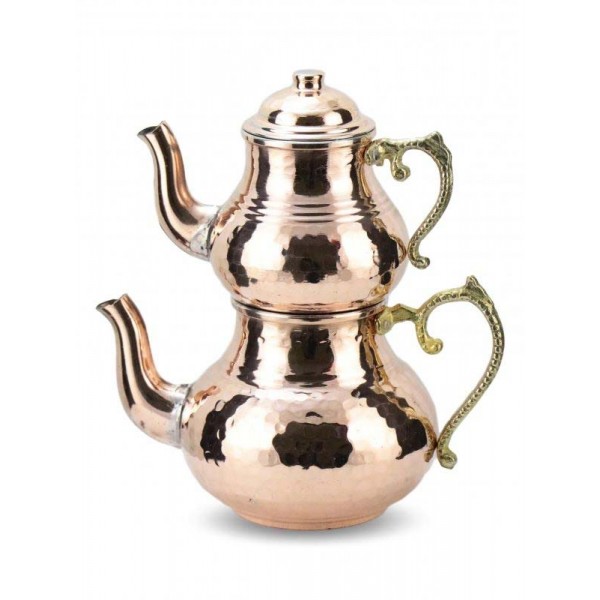Hand Hammered Classic Design Copper Turkish Tea Pot