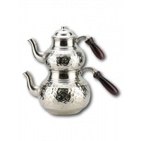 Handmade Silver Plated Copper Turkish Tea Pot Kettle