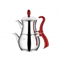 New Design Stainless Steel Turkish Tea Pot Kettle Red