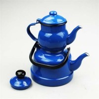 Retro Enamel Turkish Double Tea Pot