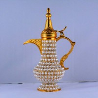 Small Pearl Coated Gold Color Zinc Casting Dallah